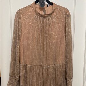 Metallic Long Sleeve Dress